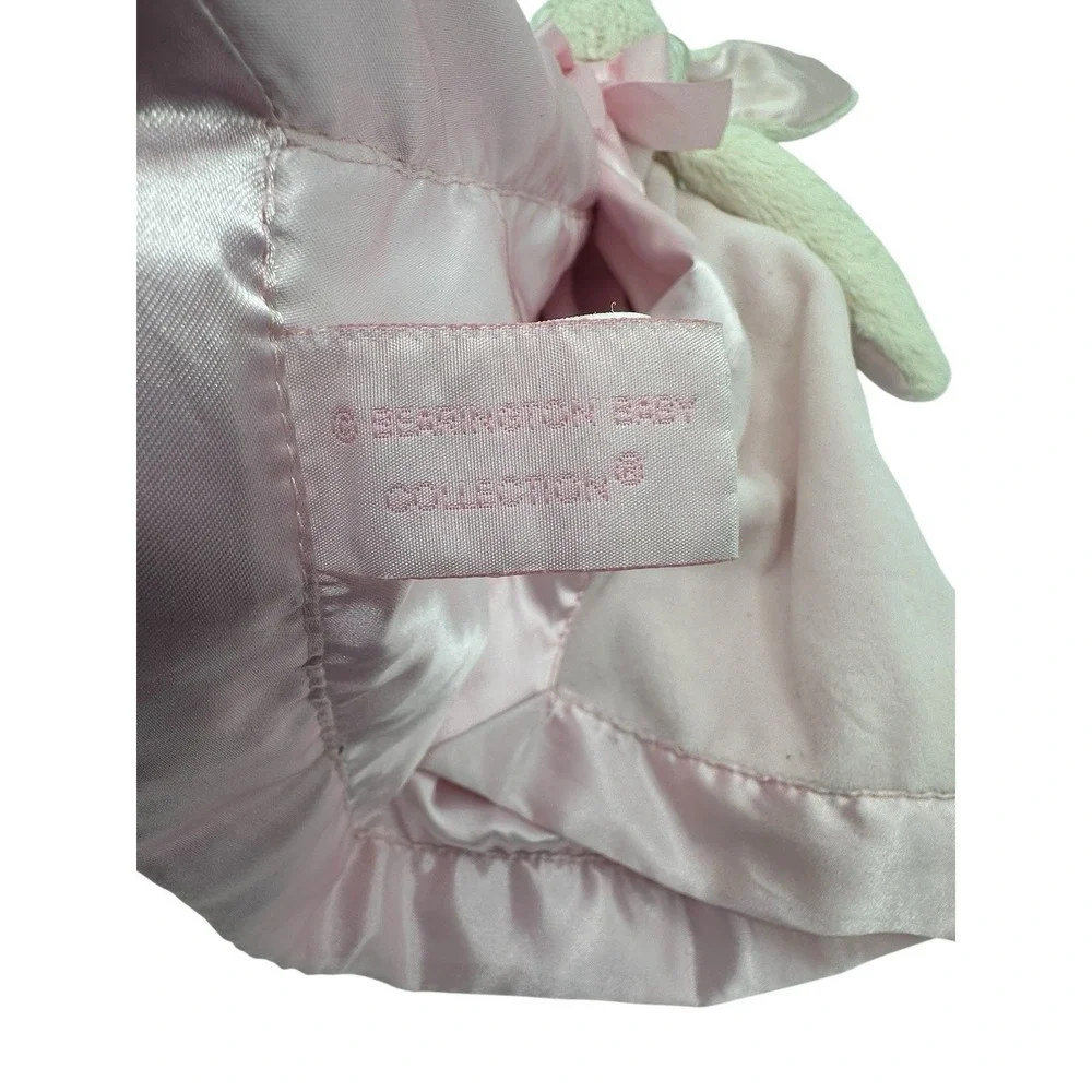 Bearington Baby Lovey‎ Security Blanket Pink Plush Satin Bunny Rabbit Pre Owned